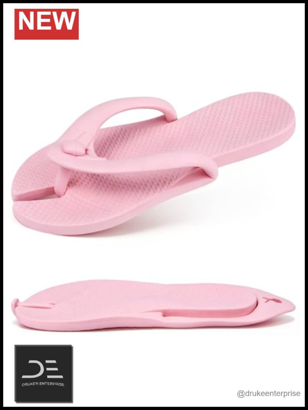 Quick-Dry Foldable Travel Flip Flops Non-Slip Summer Beach Sandals